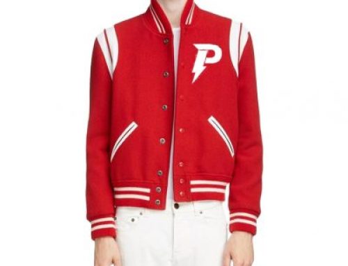Men’s red casual custom bomber jacket