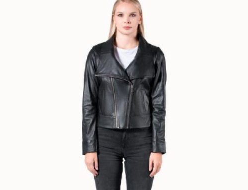 Perfect design genuine leather jacket for women