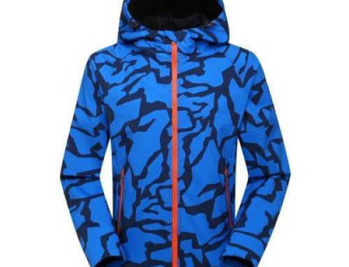 Waterproof winter men softshell camo jacket