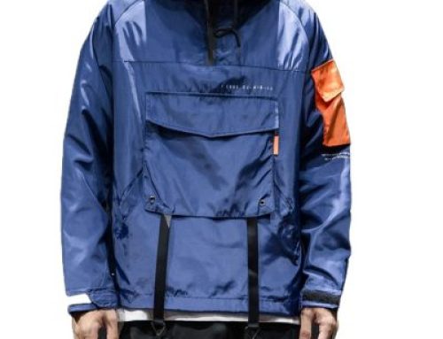 Wholesale fashion hooded streetwear windbreaker jackets
